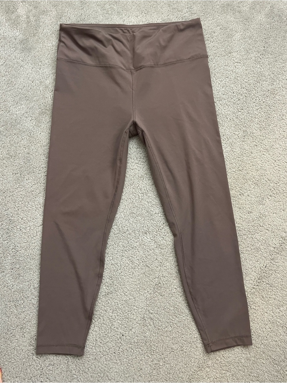90 Degree By Reflex Women's High-Waist Leggings in Taupe Brown
